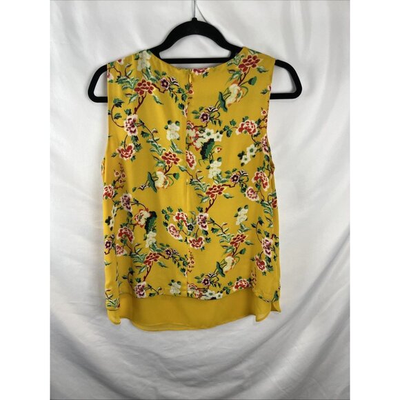 Rose & Olive Yellow Floral Tank Top Womens Size M - Picture 7 of 9